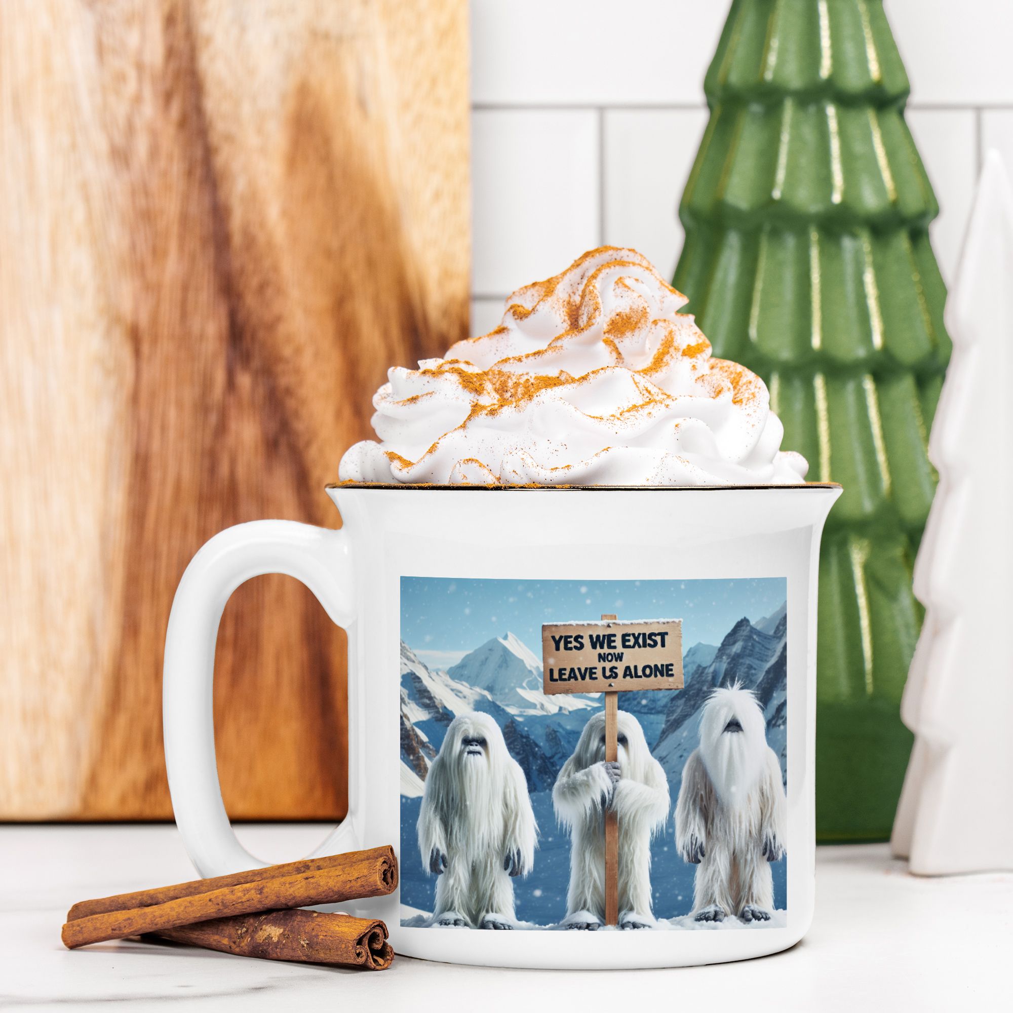 Yeties Leave Us alone Camping Mug