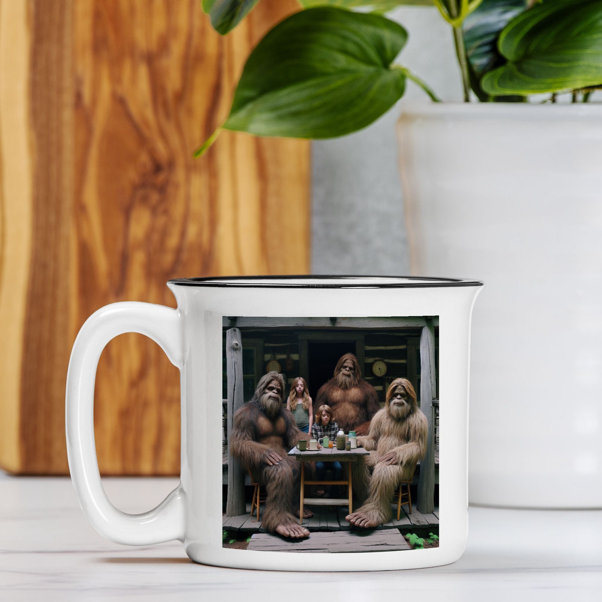 Squatch California Family Ceramic Camp Mug White 13oz
