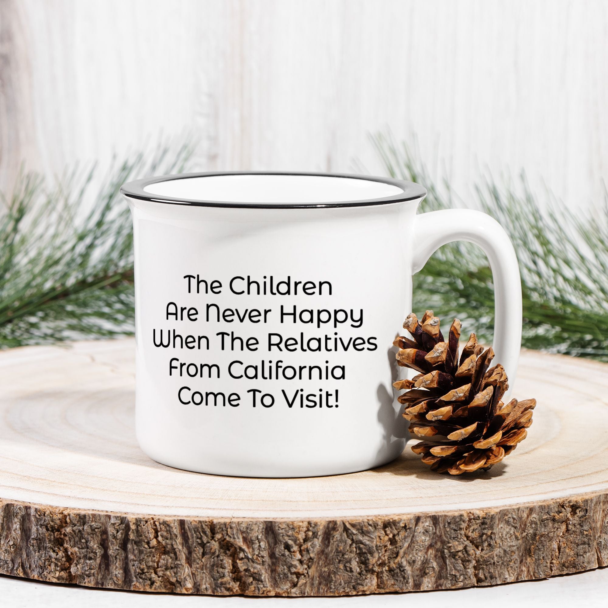 Squatch California Family Ceramic Camp Mug White 13oz