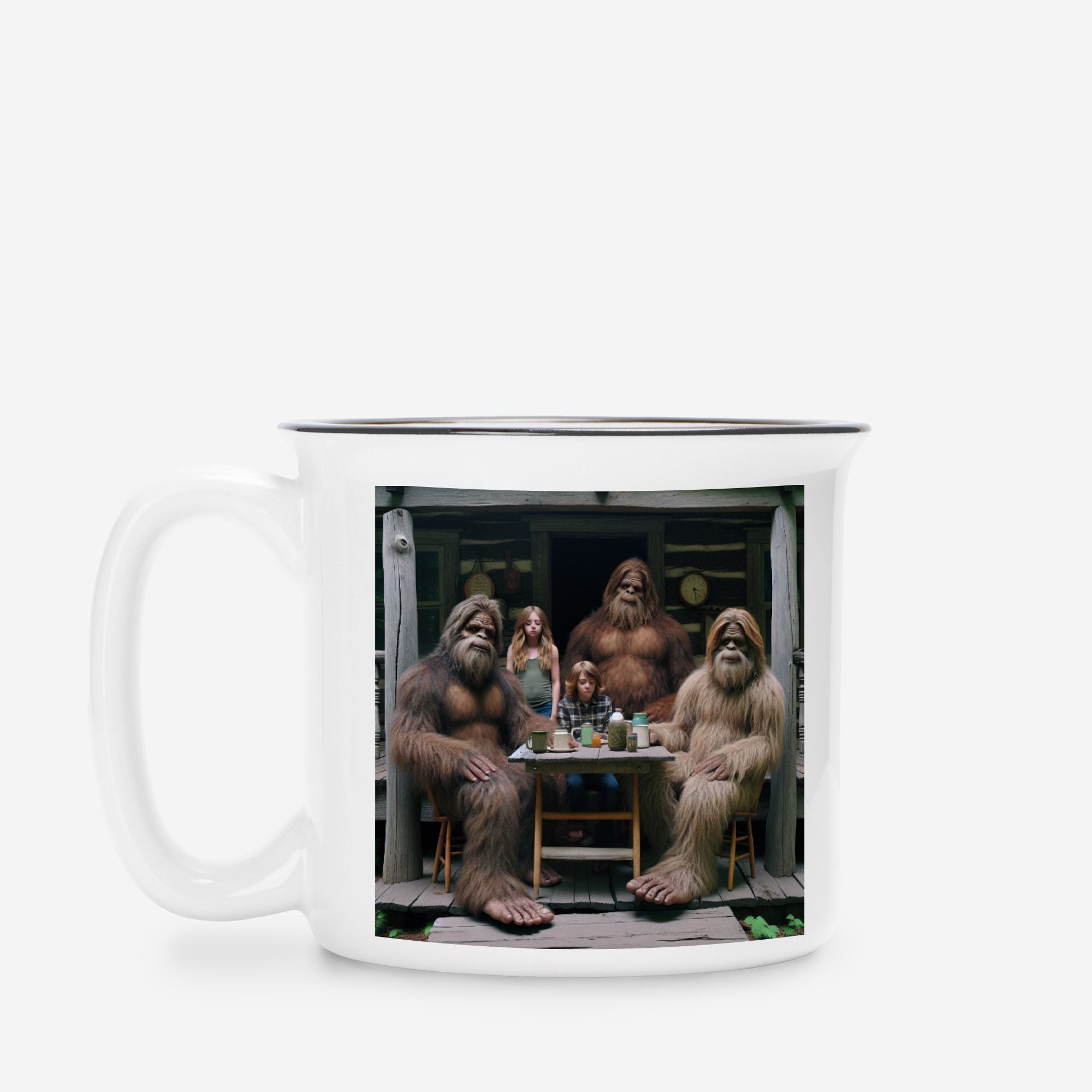 Squatch California Family Ceramic Camp Mug White 13oz