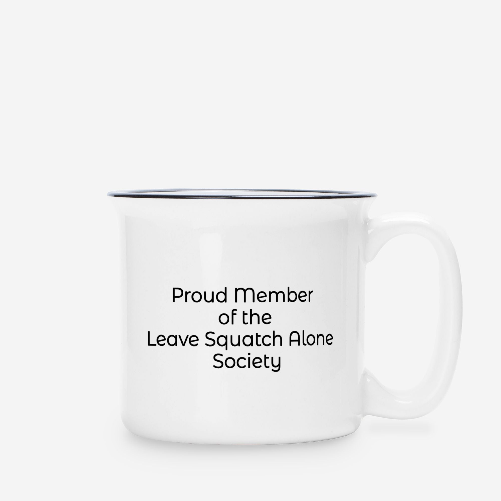 Leave Sqautch Alone Ceramic Camping Mug