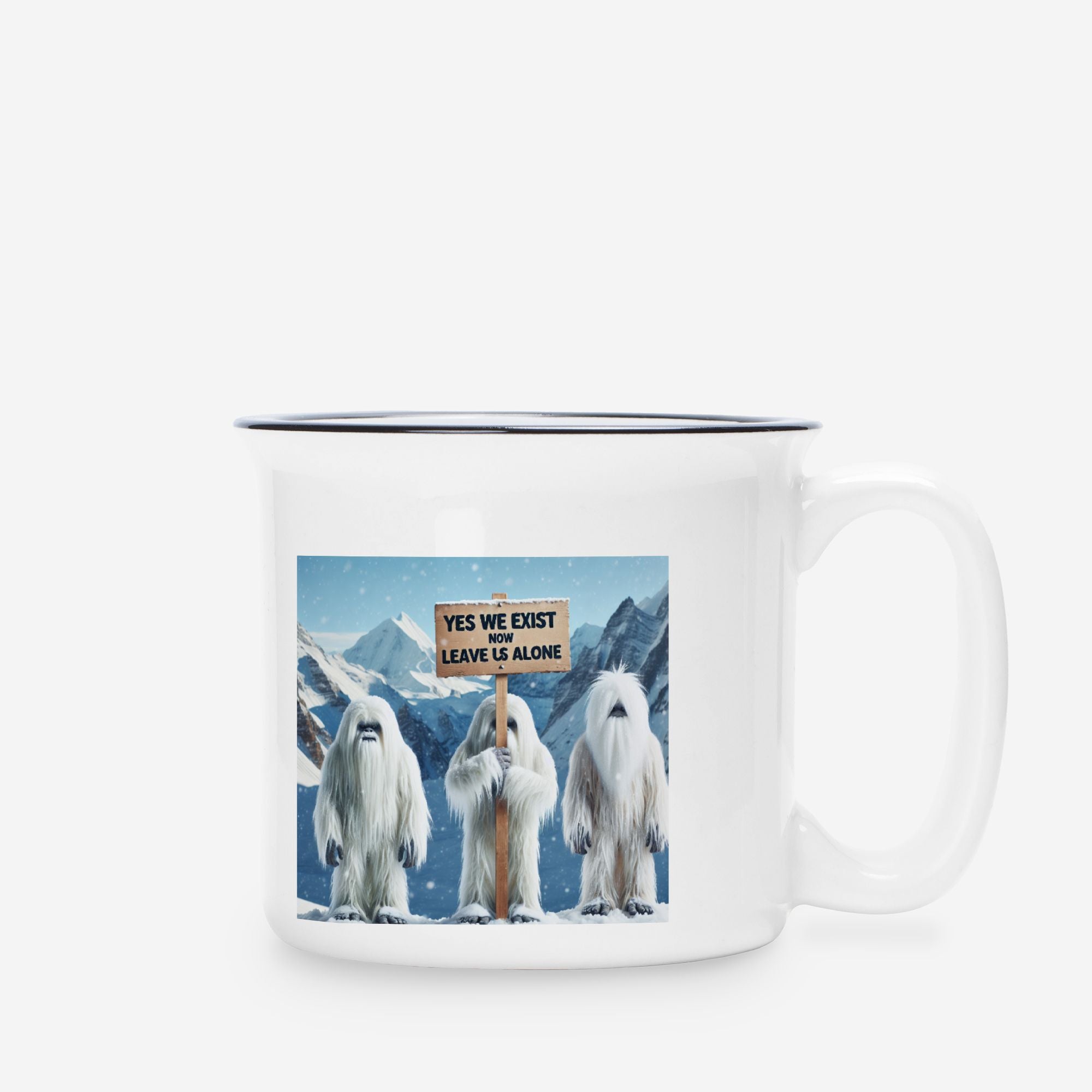Yeties Leave Us alone Camping Mug