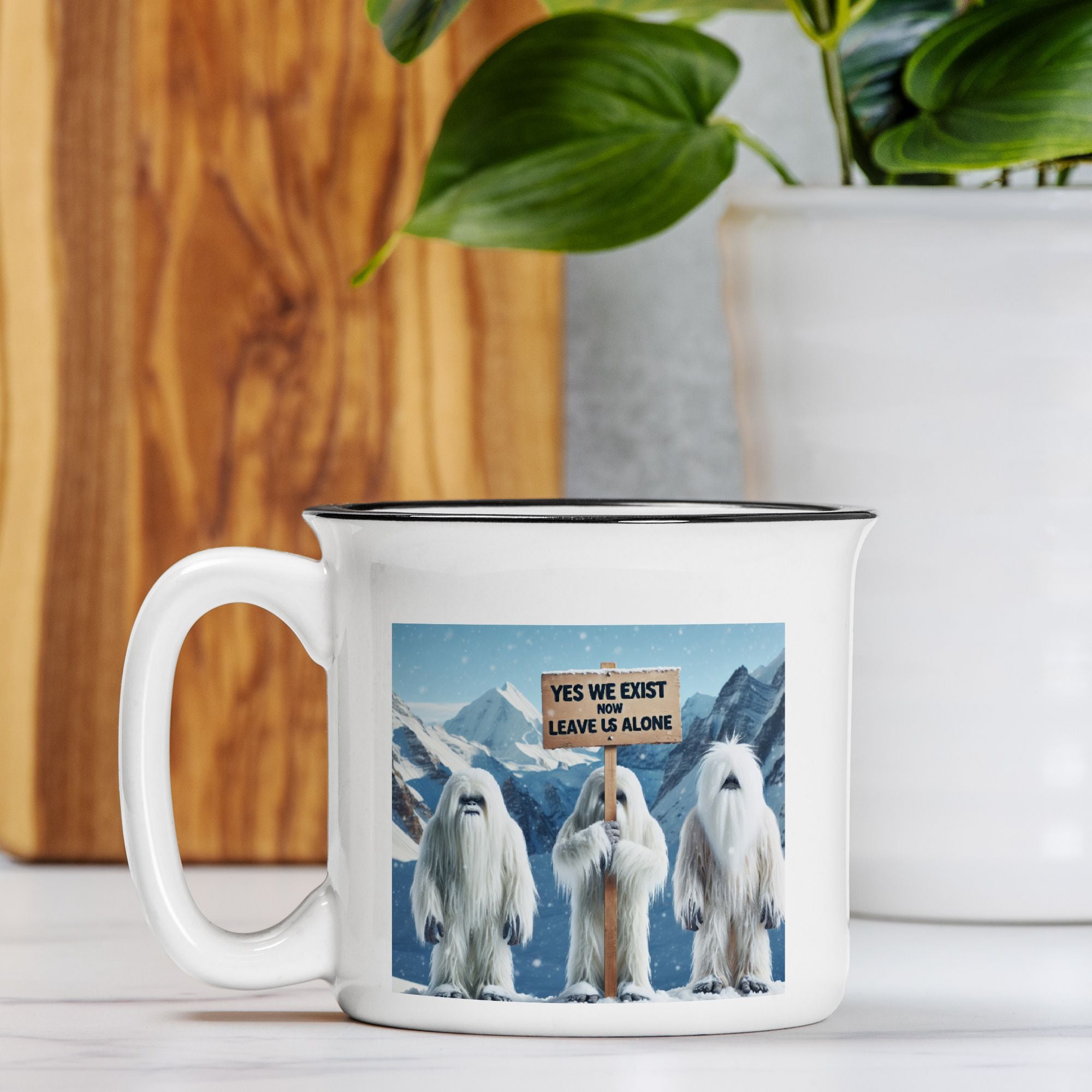 Yeties Leave Us alone Camping Mug